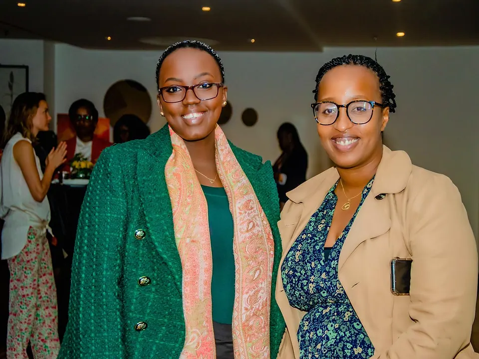 Laetitia with a professional contact at Africa Soft Power activity