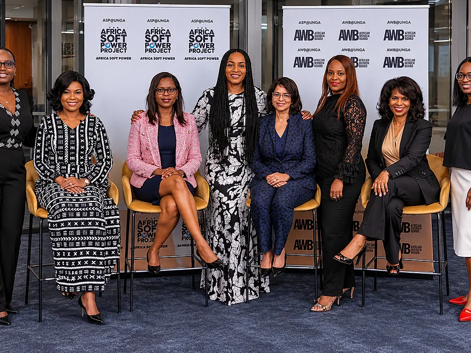 Nyampinga Laetitia with professional women at a corporate event